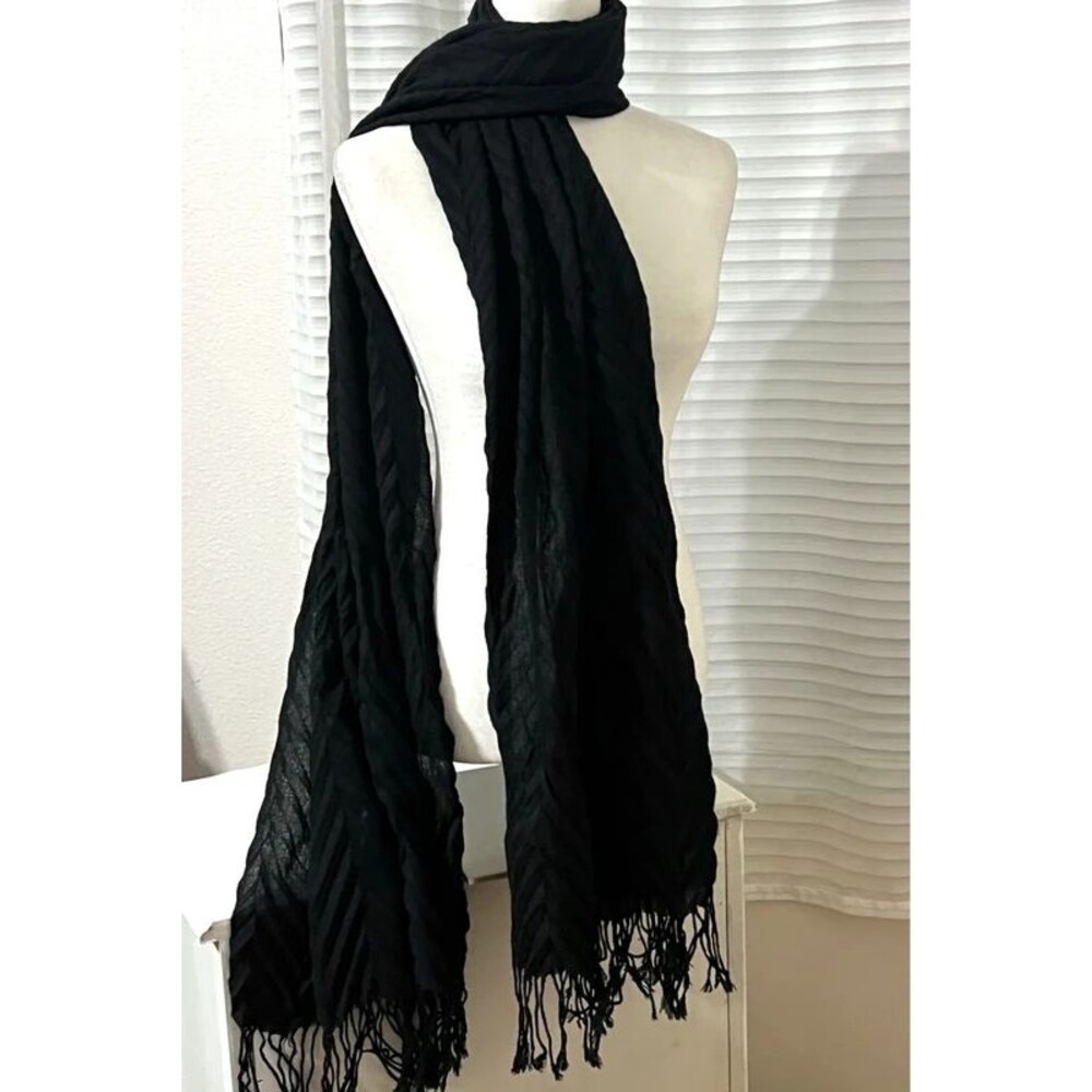 Black Chevron Scarf / Shawl